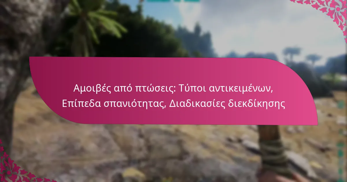 Αμοιβές από πτώσεις: Τύποι αντικειμένων, Επίπεδα σπανιότητας, Διαδικασίες διεκδίκησης