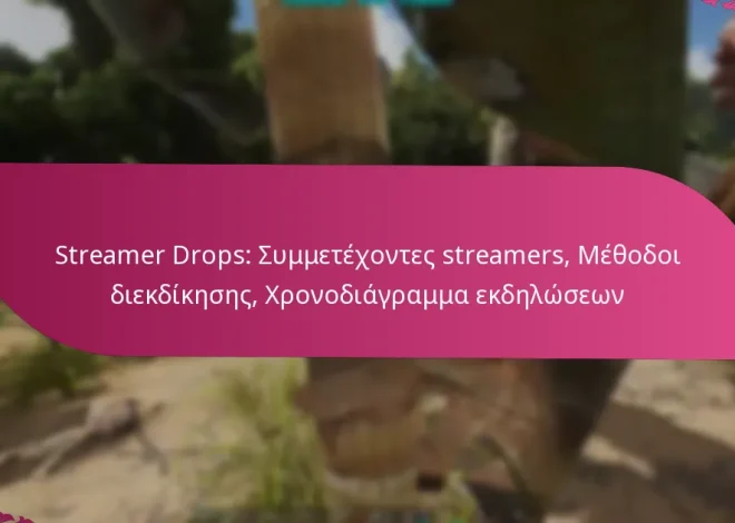 Streamer Drops: Συμμετέχοντες streamers, Μέθοδοι διεκδίκησης, Χρονοδιάγραμμα εκδηλώσεων
