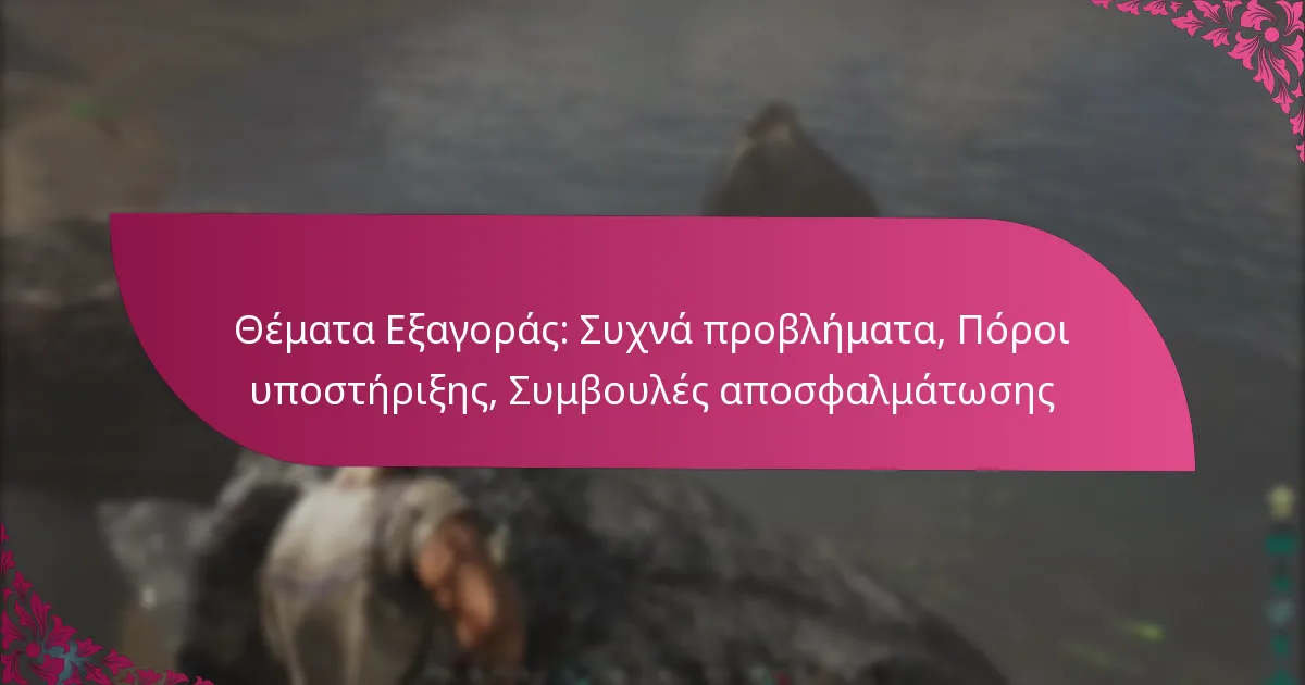 Θέματα Εξαγοράς: Συχνά προβλήματα, Πόροι υποστήριξης, Συμβουλές αποσφαλμάτωσης