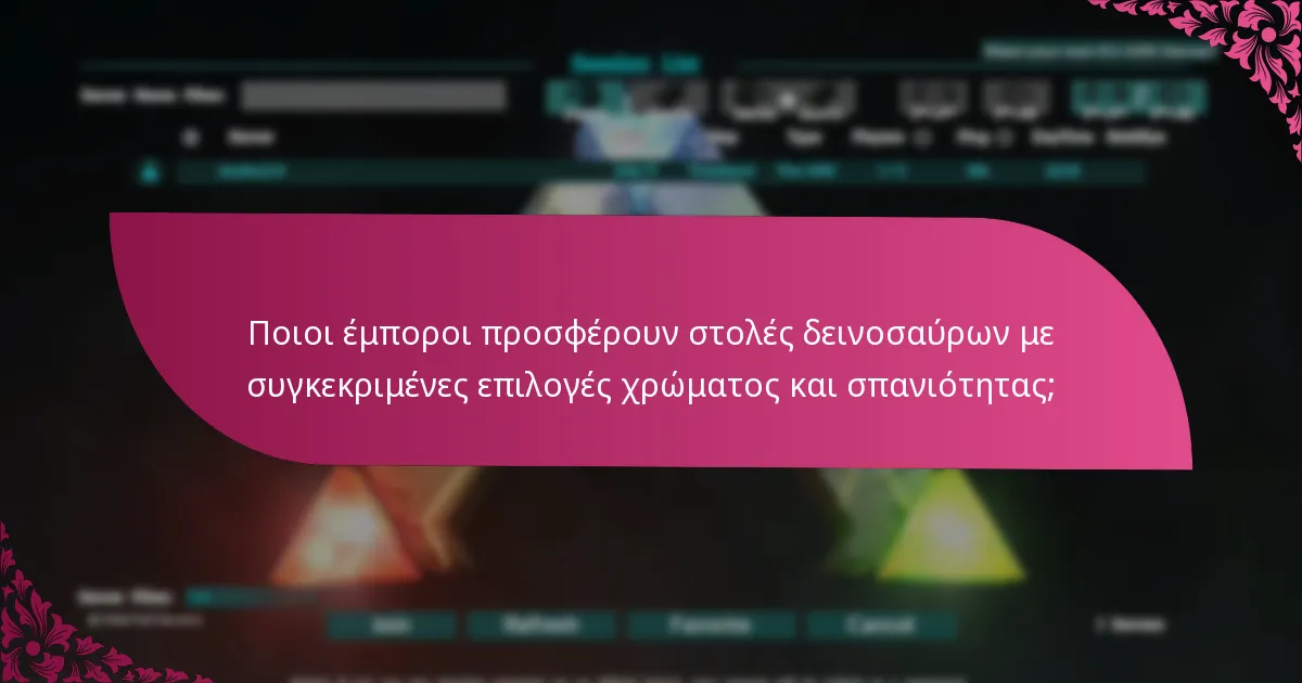 Πότε είναι διαθέσιμες οι στολές δεινοσαύρων εποχιακά;